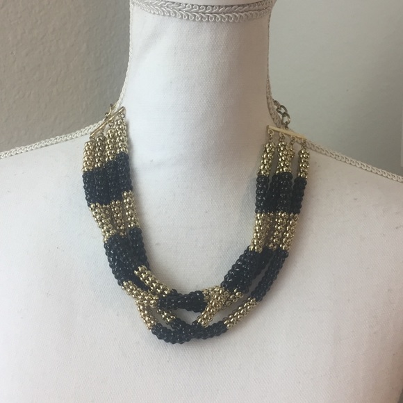 Jewelry - 5 for $15 Black & Gold Layered Bead Necklace